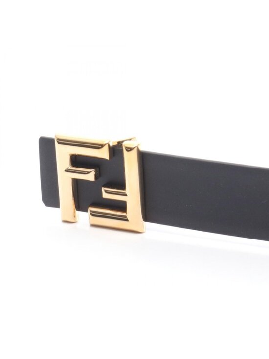 Fendi Belt Round FF Reversible Black Leather main image 4